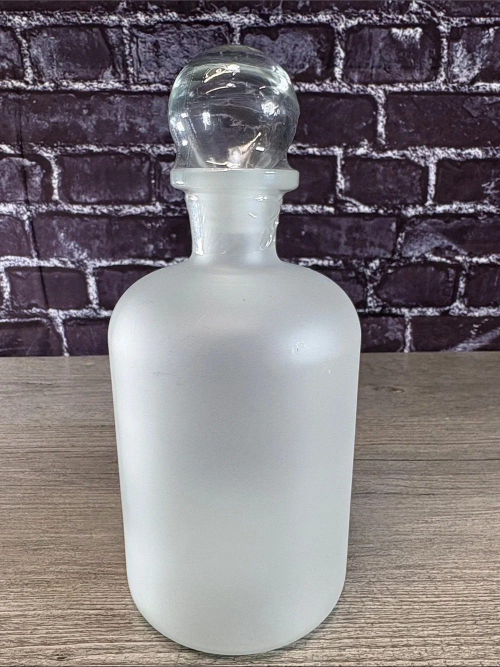 Apothecary Herbs And Potions Frosted Glass Bottle with Stopper
